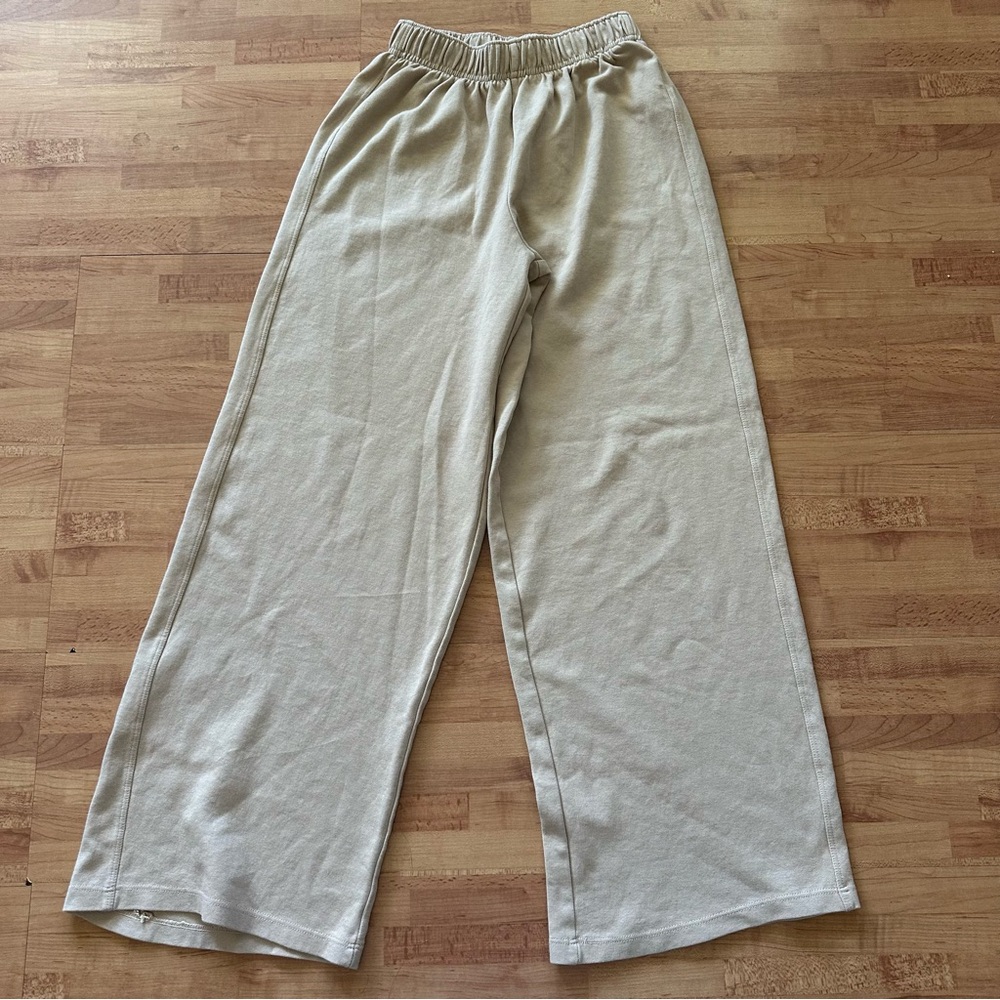 Zara Beige Elastic Waist Pants